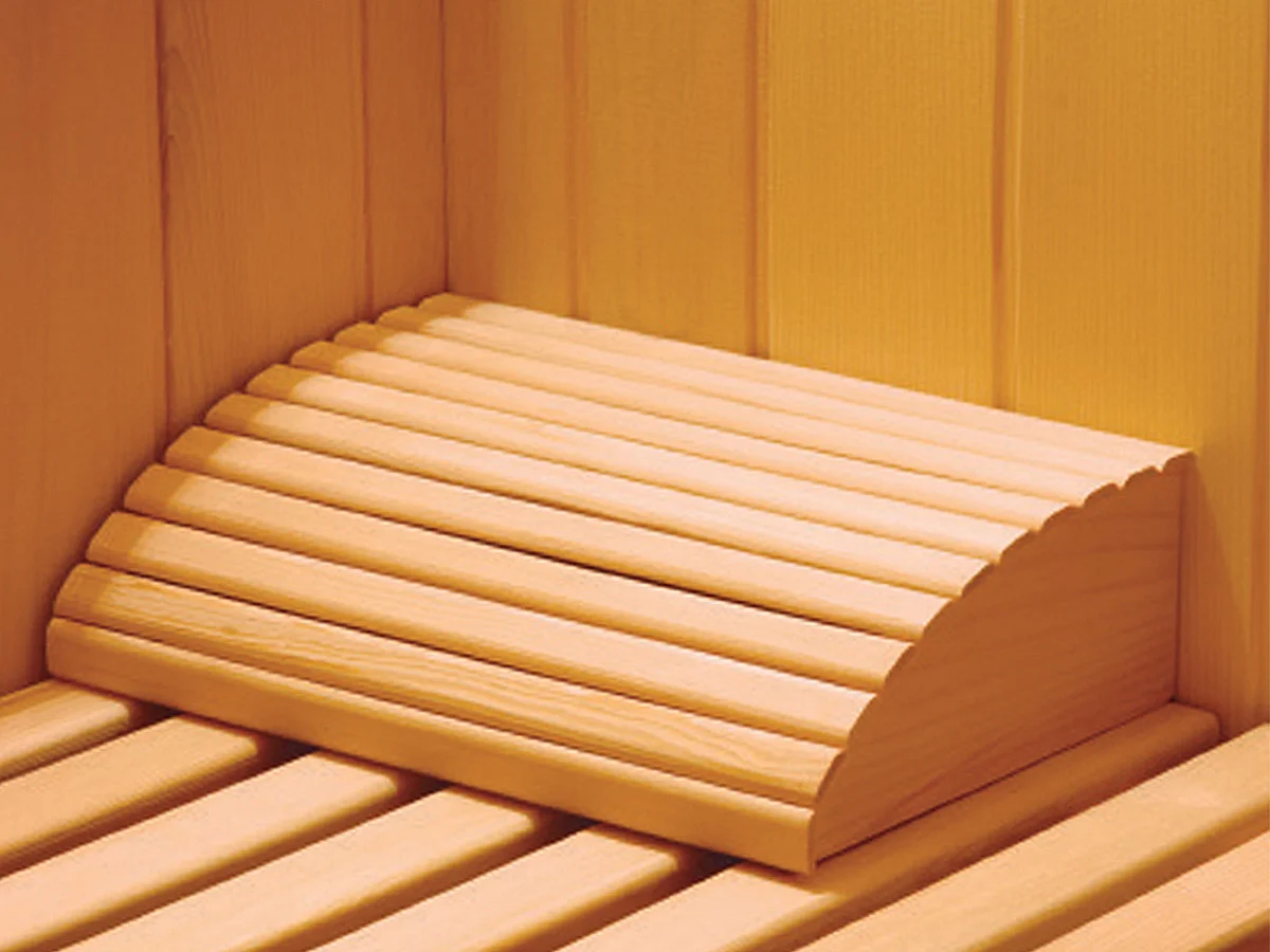 Poggiatesta 30 x 20,5 x 75cm FRANCE SAUNA - per Sauna Comodo poggiatesta ergonomico in legno Sauna - SN-AC-TETETE