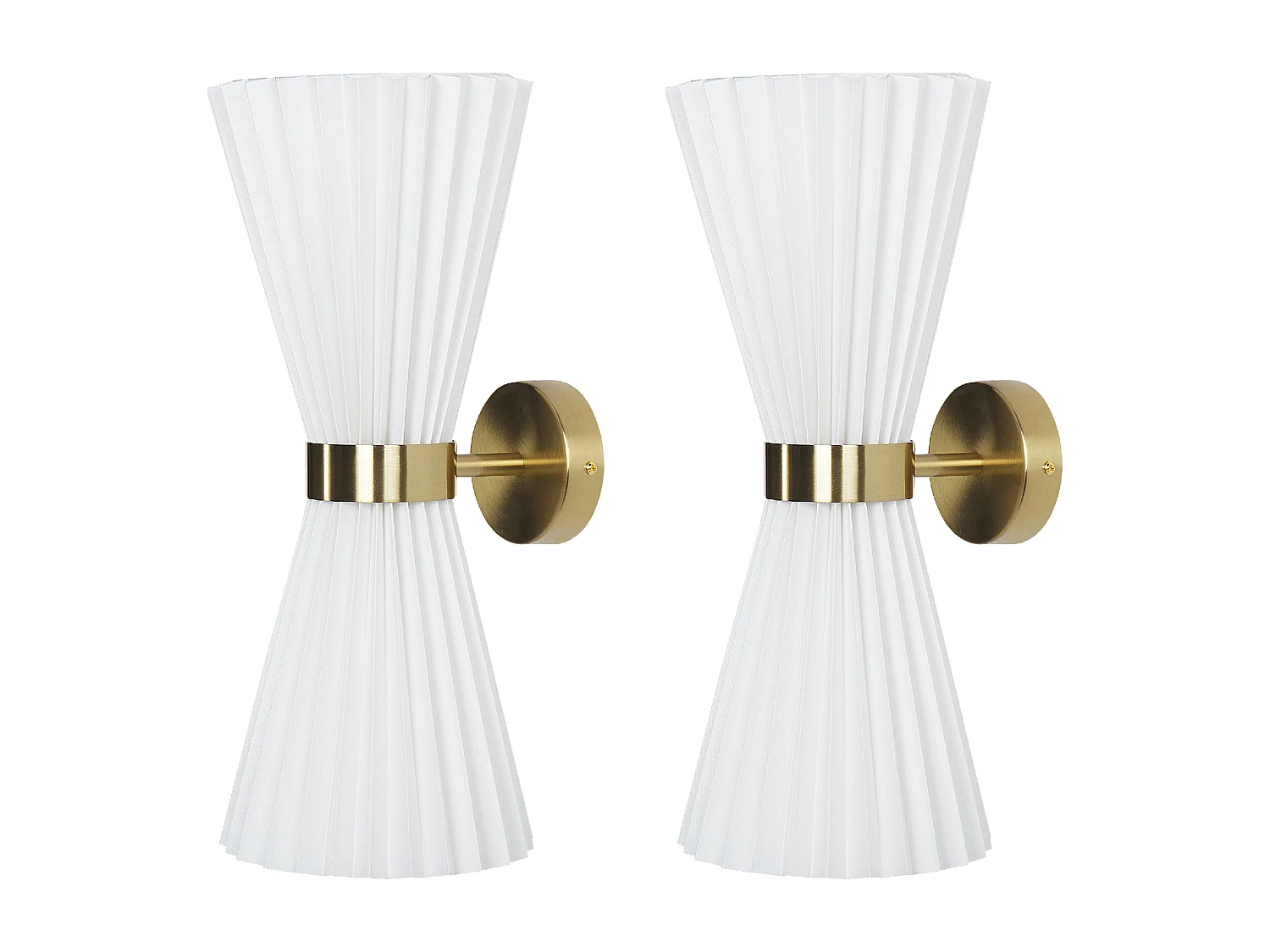 Lot de 2 lampes murales TELANG Coton Blanc