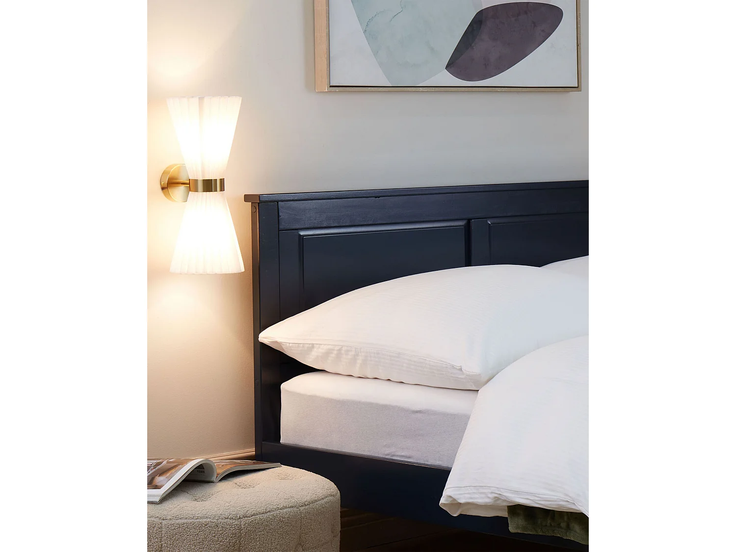 Lot de 2 lampes murales TELANG Coton Blanc