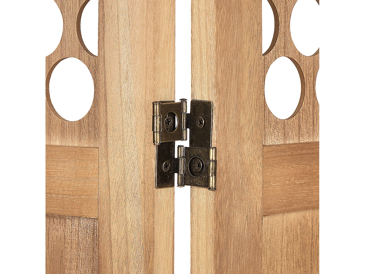 Traditionelle dekorative Raumteiler Leinwand 4 Paneele Klappbare Paulownia Holz MDF Modernes Wohnzimmer Schlafzimmer Helles Holz Certosa