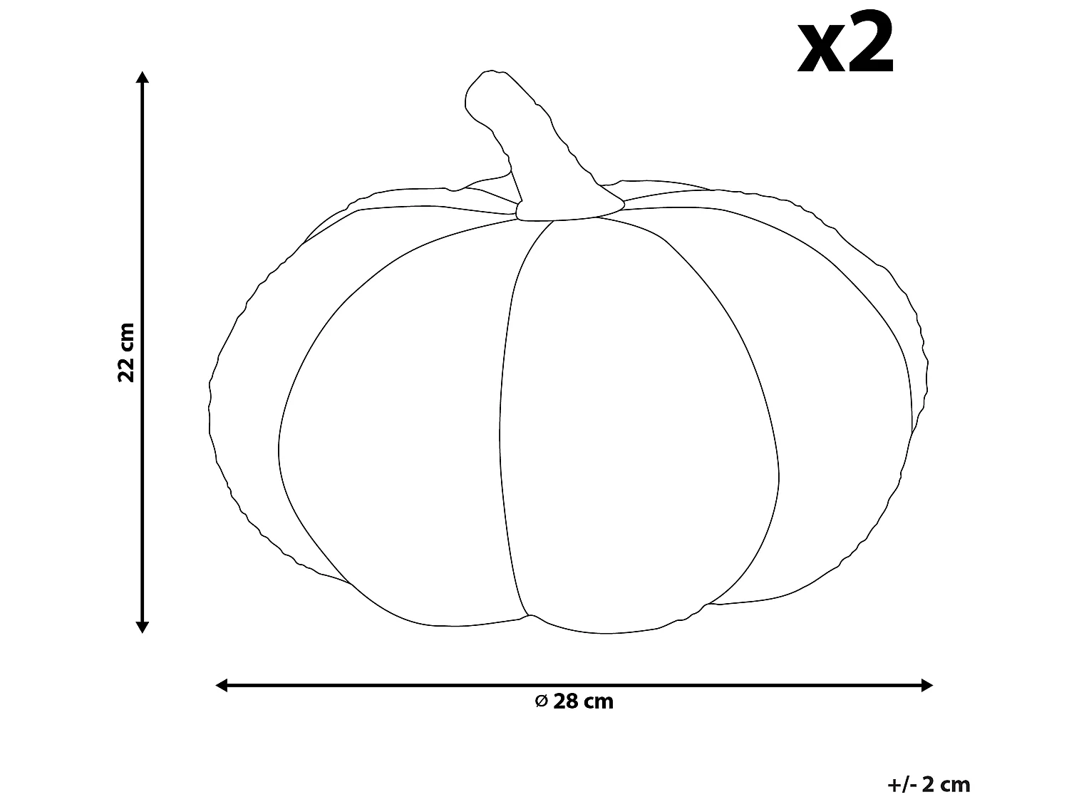 Lot de 2 coussins bouclés en forme de citrouille orange ⌀ 28 cm MUNCHKIN
