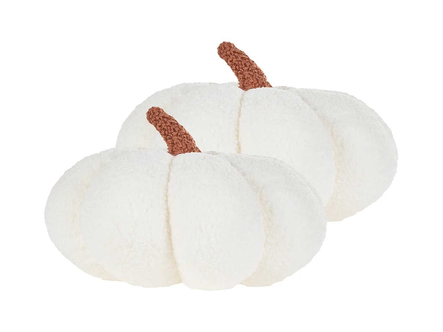 Sierkussen set van 2 pompoen bouclé wit ⌀ 28 cm MUNCHKIN