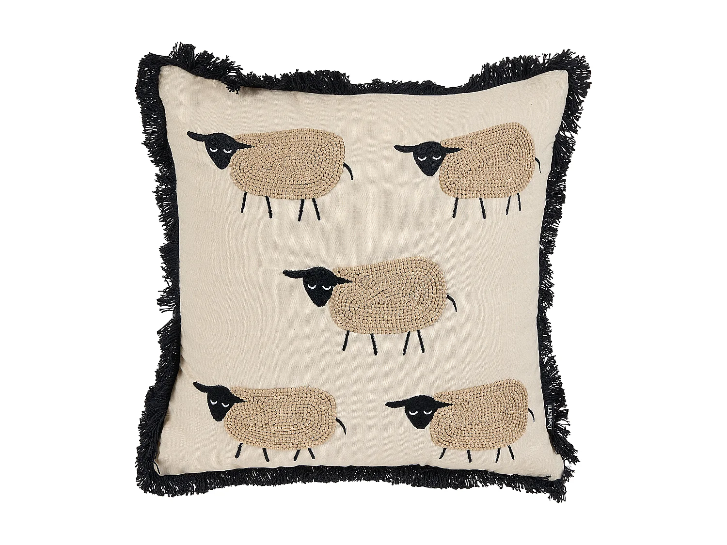 Sierkussen met schaapmotief set van 2 beige 45 x 45 cm BANNU