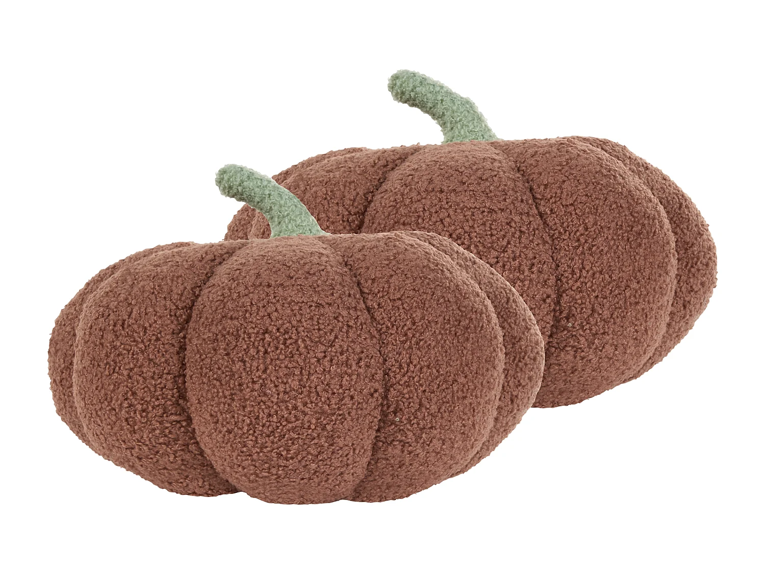 Sierkussen set van 2 pompoen bouclé bruin ⌀ 28 cm MUNCHKIN