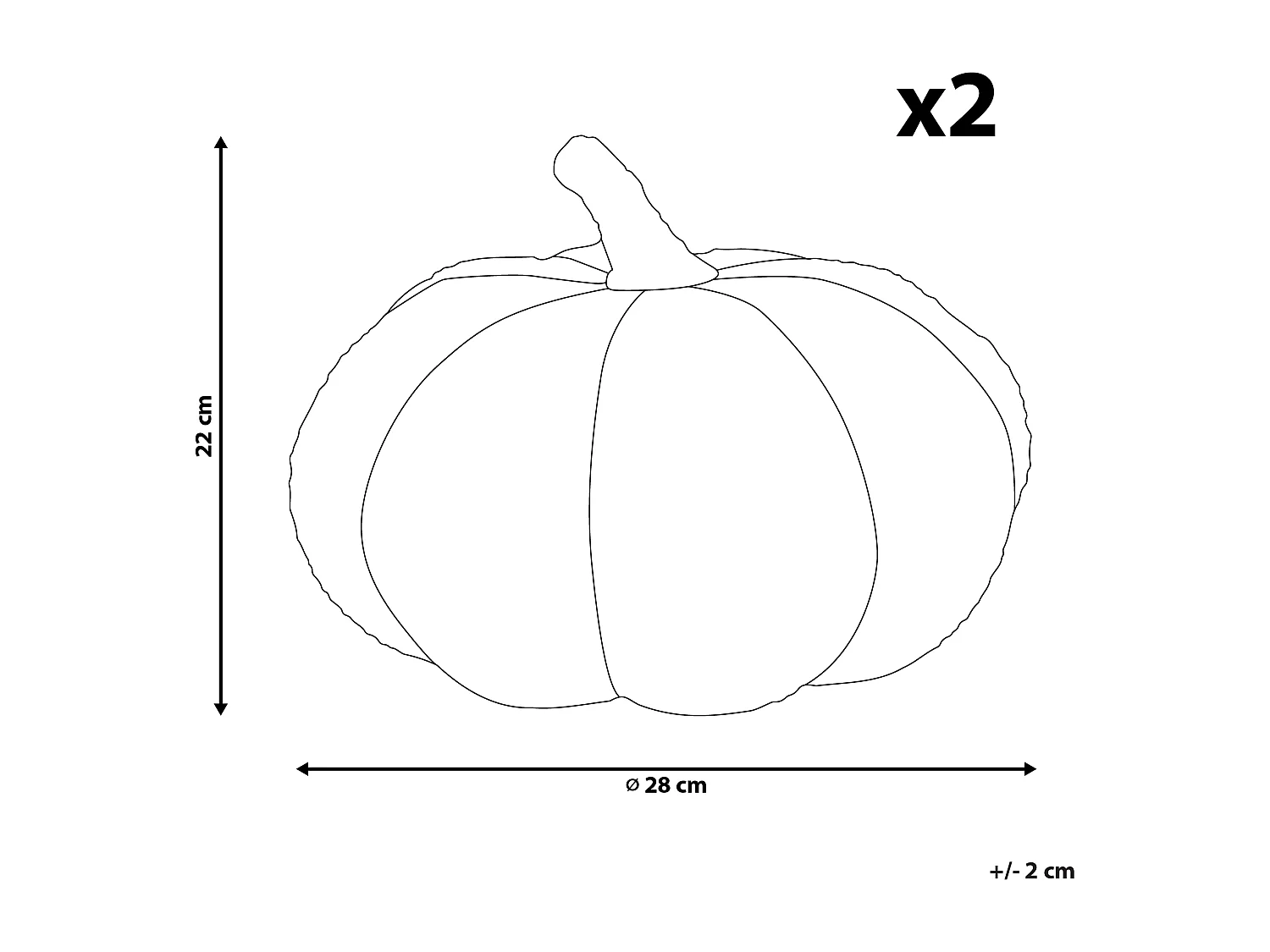 Conjunto de 2 cojines de bouclé marrón motivo calabaza ⌀ 28 cm MUNCHKIN