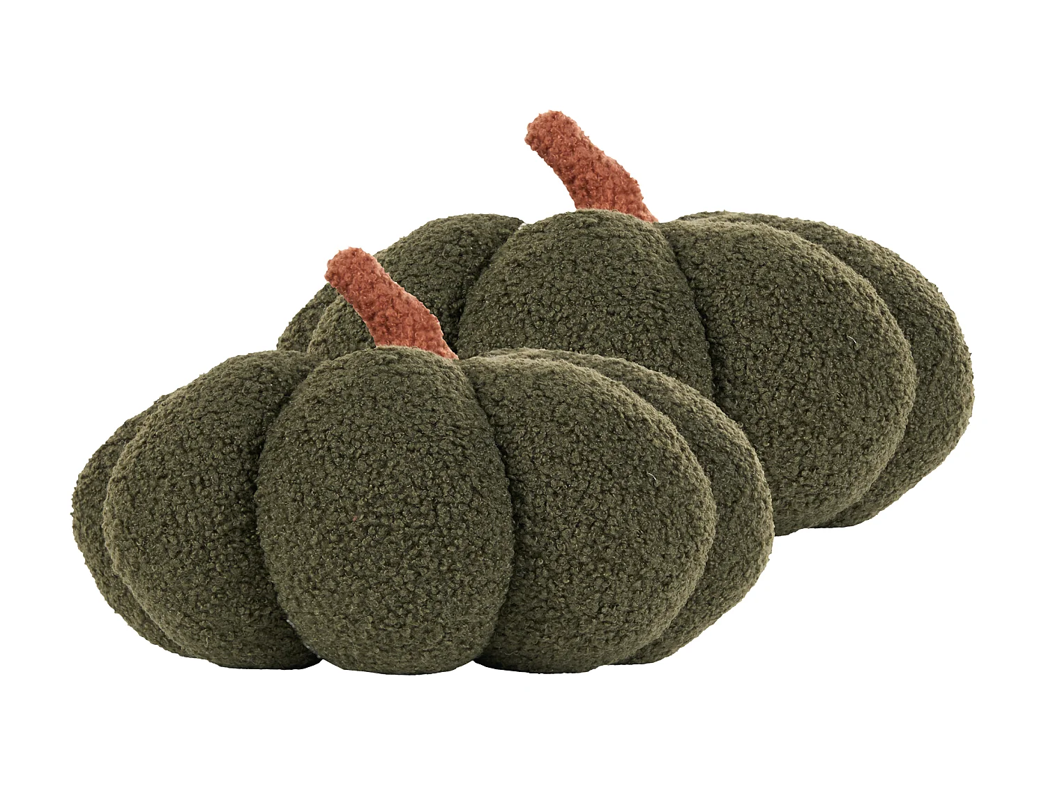Lot de 2 coussins décoratifs MUNCHKIN Bouclé 28 x 28 cm Vert foncé Unicolore