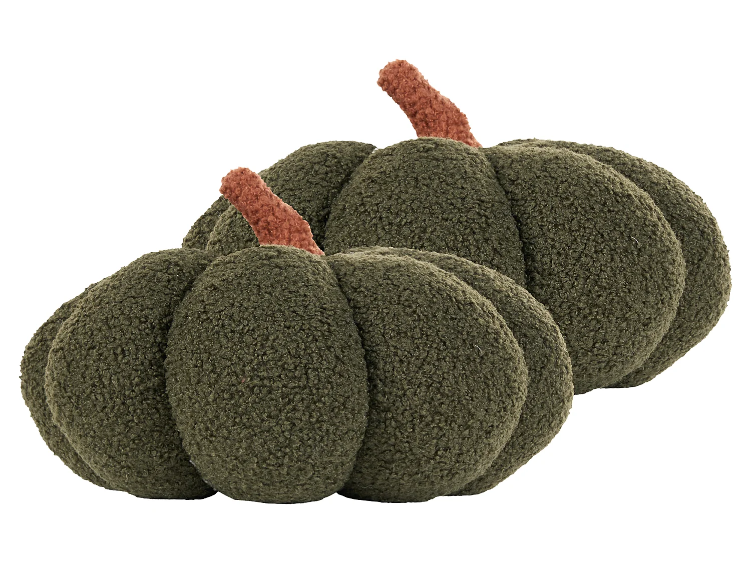 Lot de 2 coussins décoratifs MUNCHKIN Bouclé 28 x 28 cm Vert foncé Unicolore