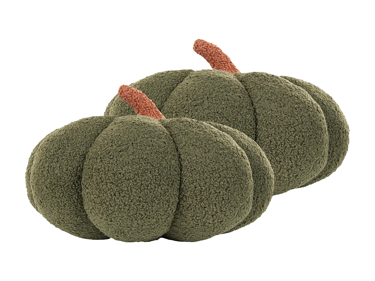 Lot de 2 coussins décoratifs MUNCHKIN Bouclé 35 x 35 cm Vert foncé Unicolore