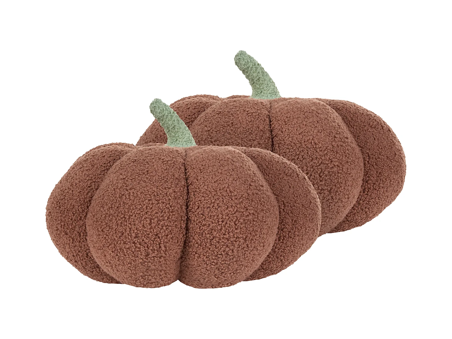 Lot de 2 coussins bouclés en forme de citrouille marron ⌀ 35 cm MUNCHKIN