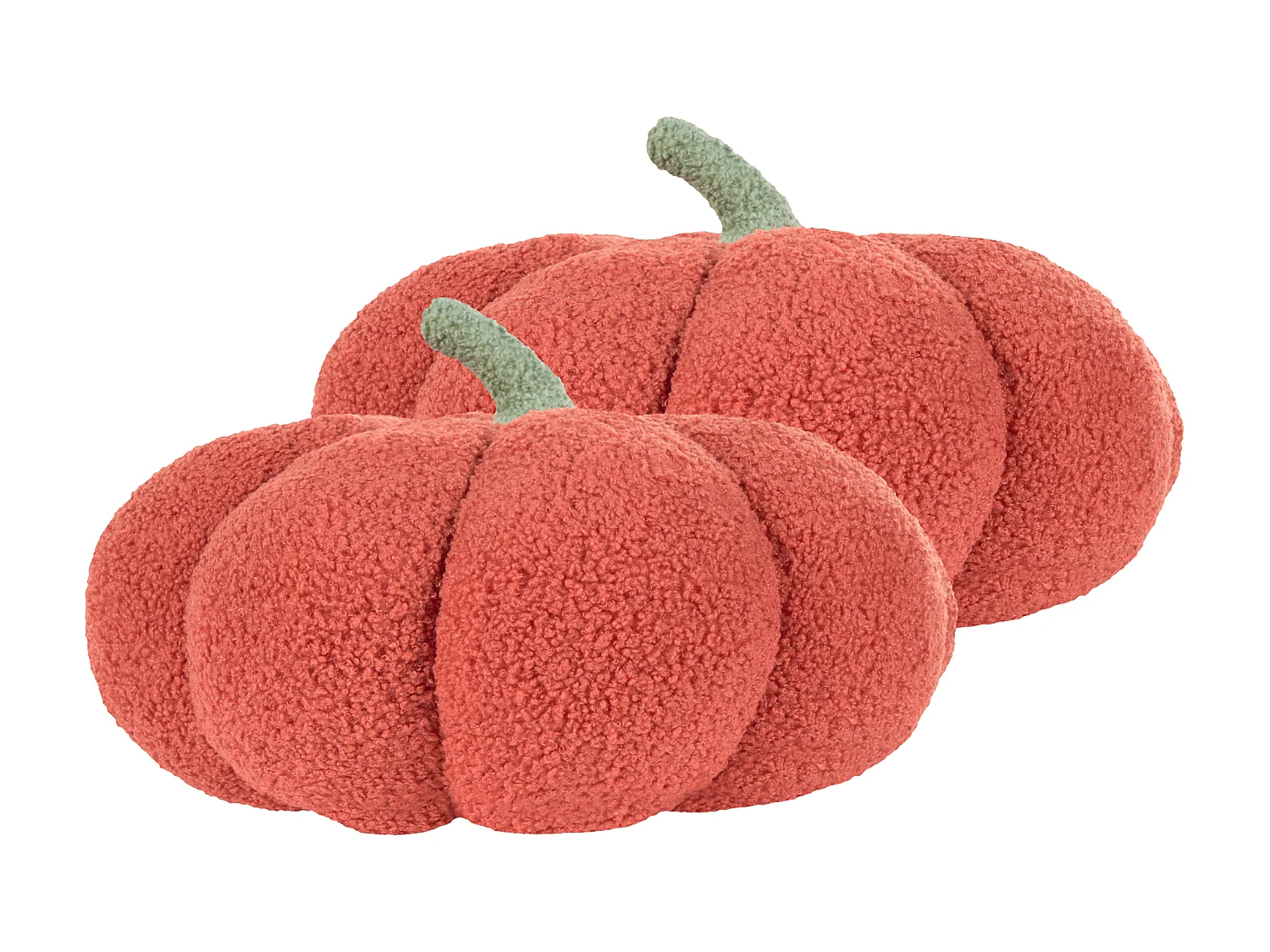 Lot de 2 coussins bouclés en forme de citrouille orange ⌀ 35 cm MUNCHKIN