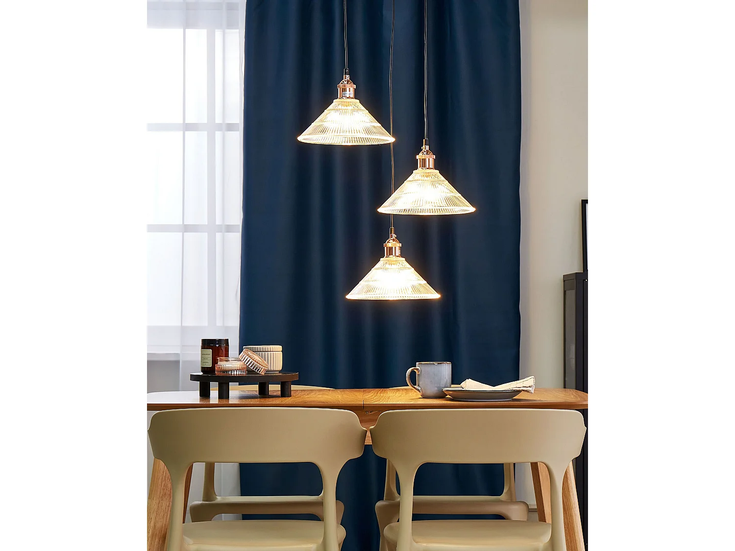 Candeeiro suspenso CURONE Vidro Cobre