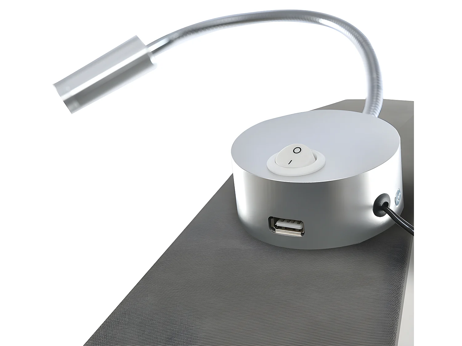 Bed met opbergruimte 90x200cm met LED en USB oplaadpoorten - Stof fluweel - met lattenbodem - Grijs