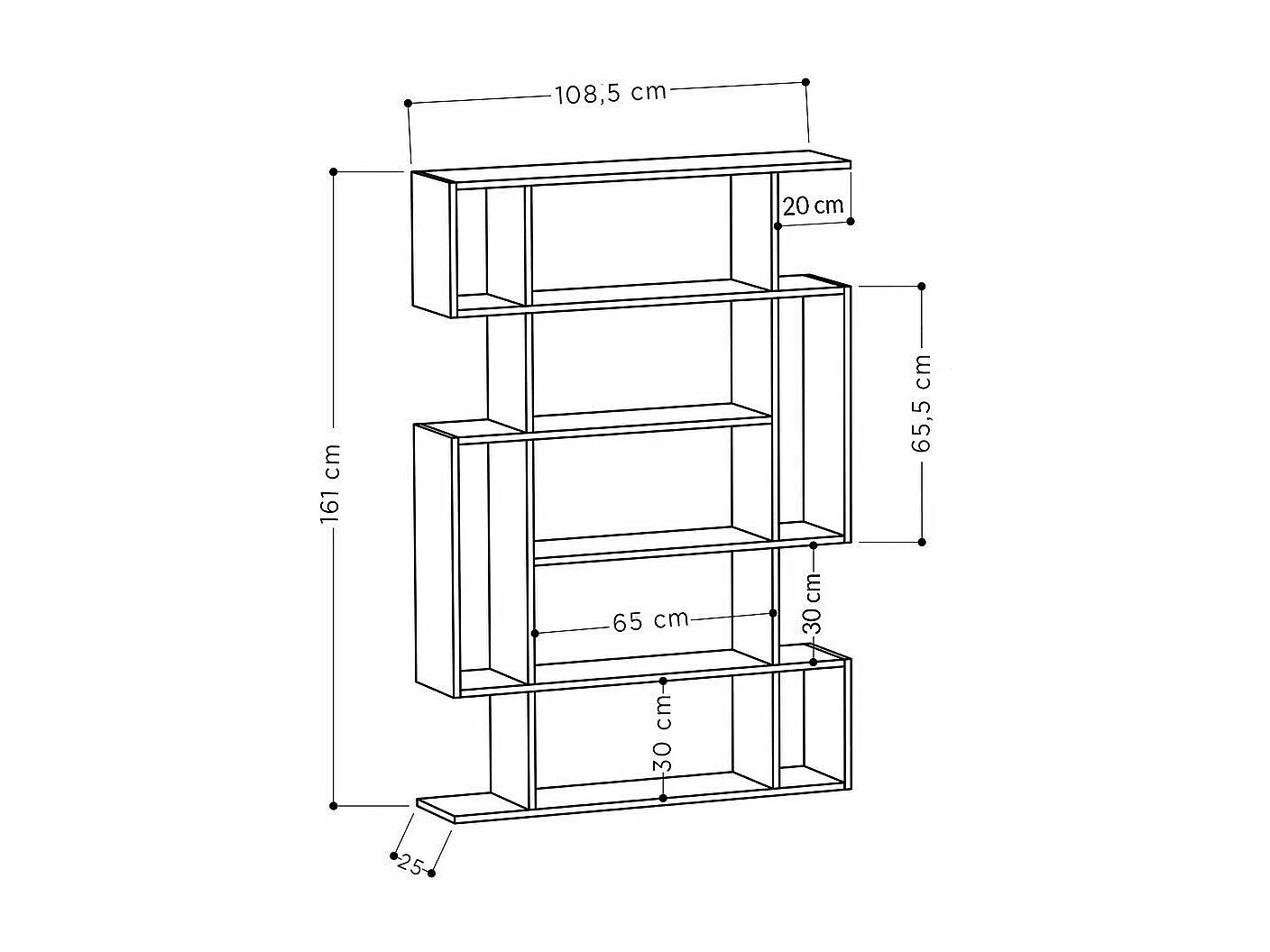 Etagère bibliothèque H161 cm - MITO