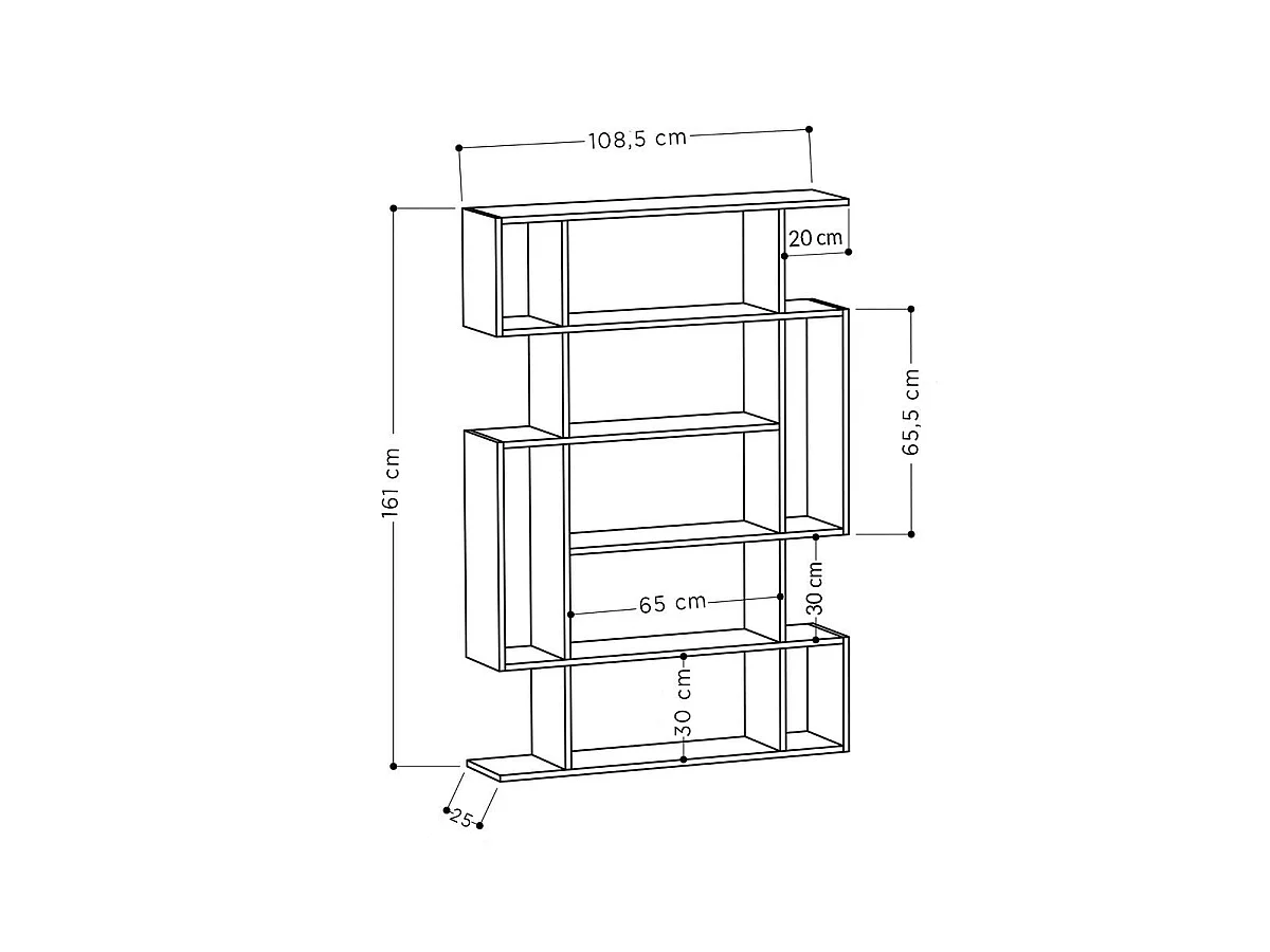 Etagère bibliothèque H161 cm - MITO