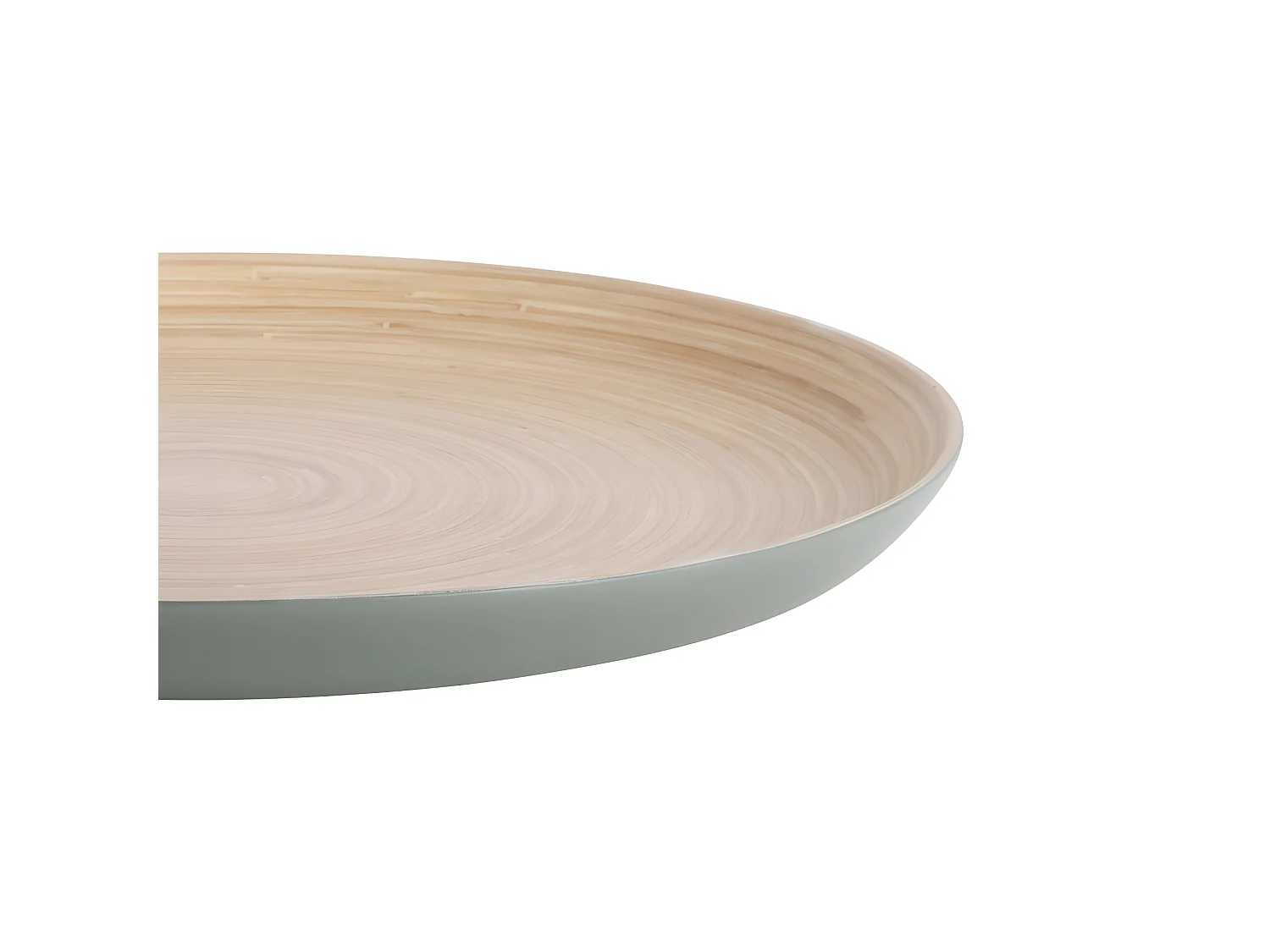 Plateau en bambou D42cm Vert  Present Time