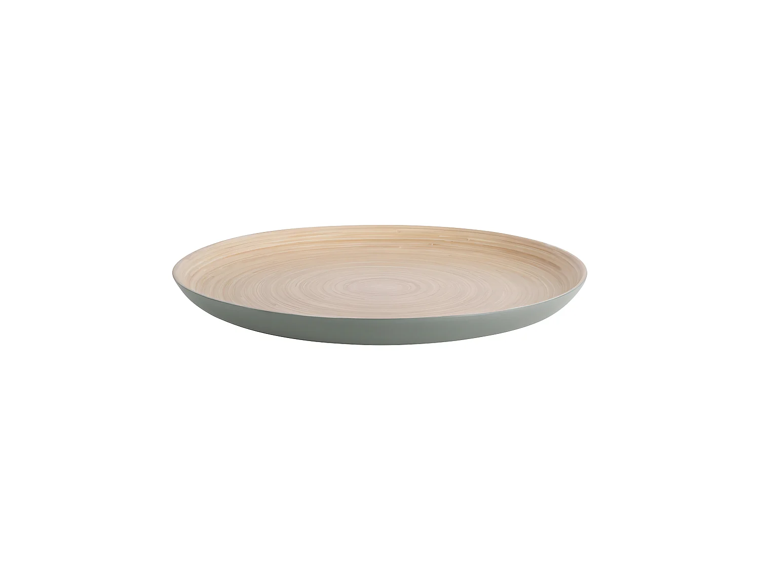 Plateau en bambou D42cm Vert  Present Time