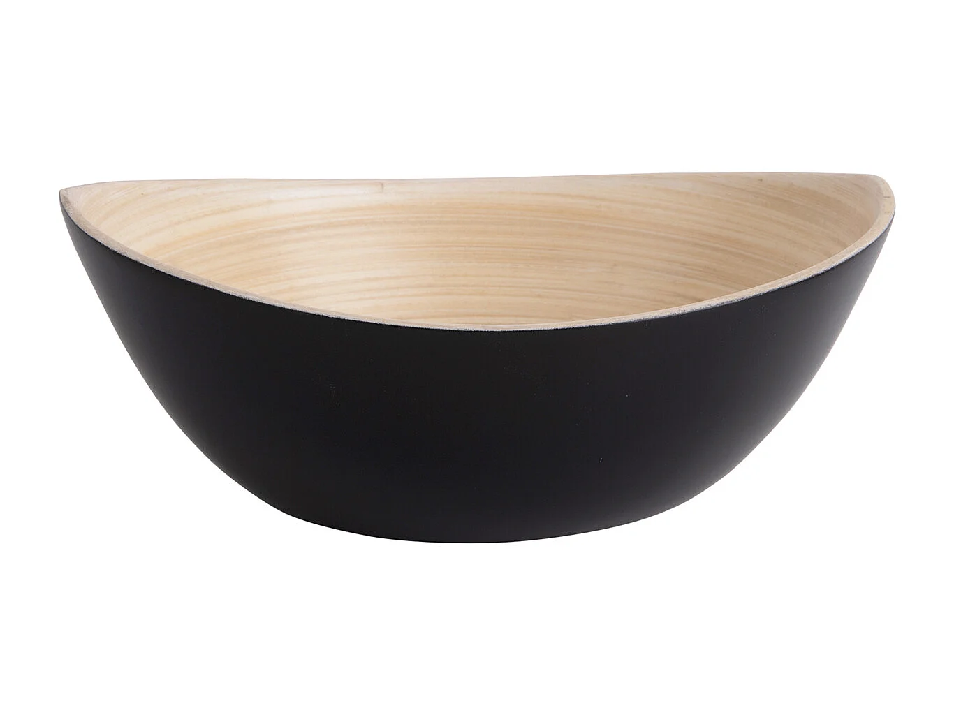 Lot de 3 saladiers ovale en bambou Noir  Present Time