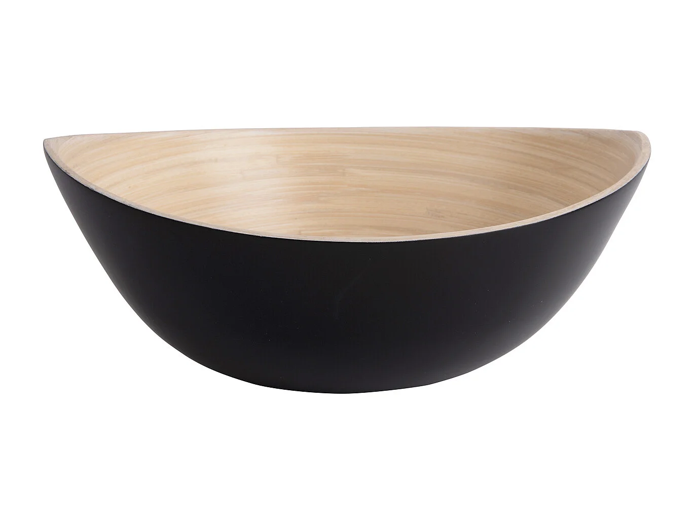 Lot de 3 saladiers ovale en bambou Noir  Present Time