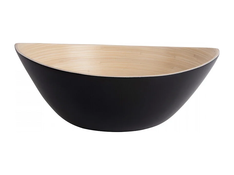 Lot de 3 saladiers ovale en bambou Noir  Present Time