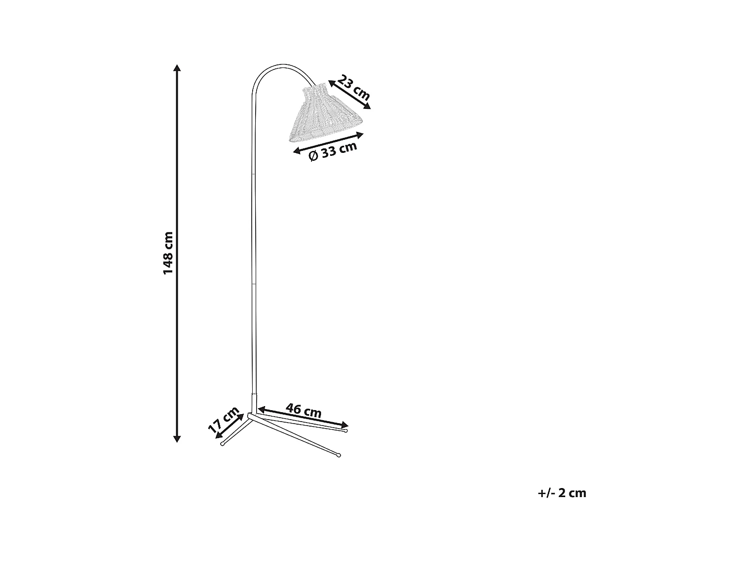 Staande lamp KERIAN Rotan Natuurlijk