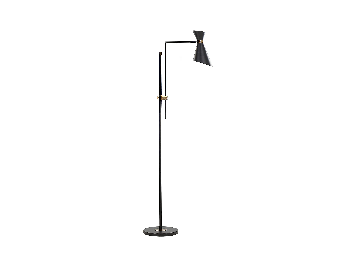 Staande lamp MELAWI Metaal Zwart