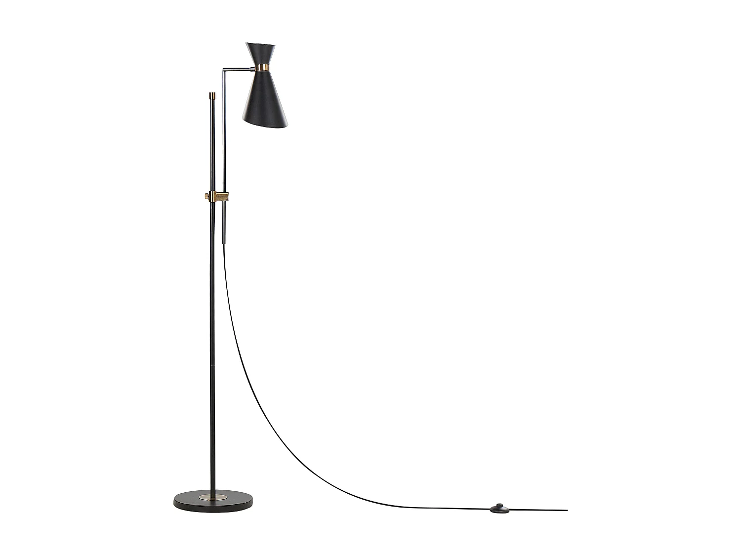 Staande lamp MELAWI Metaal Zwart