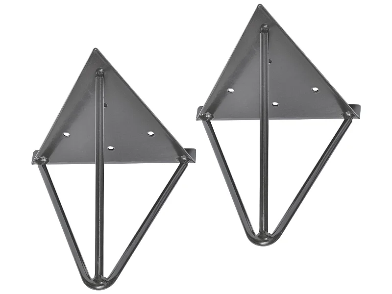 Soporte para estante triangular 2 piezas 16x15,5x17 cm Metal industrial ML-Design