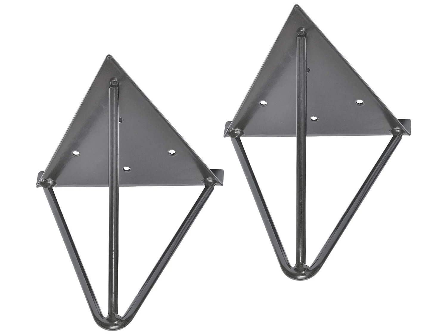 Soporte para estante triangular 2 piezas 16x15,5x17 cm Metal industrial ML-Design