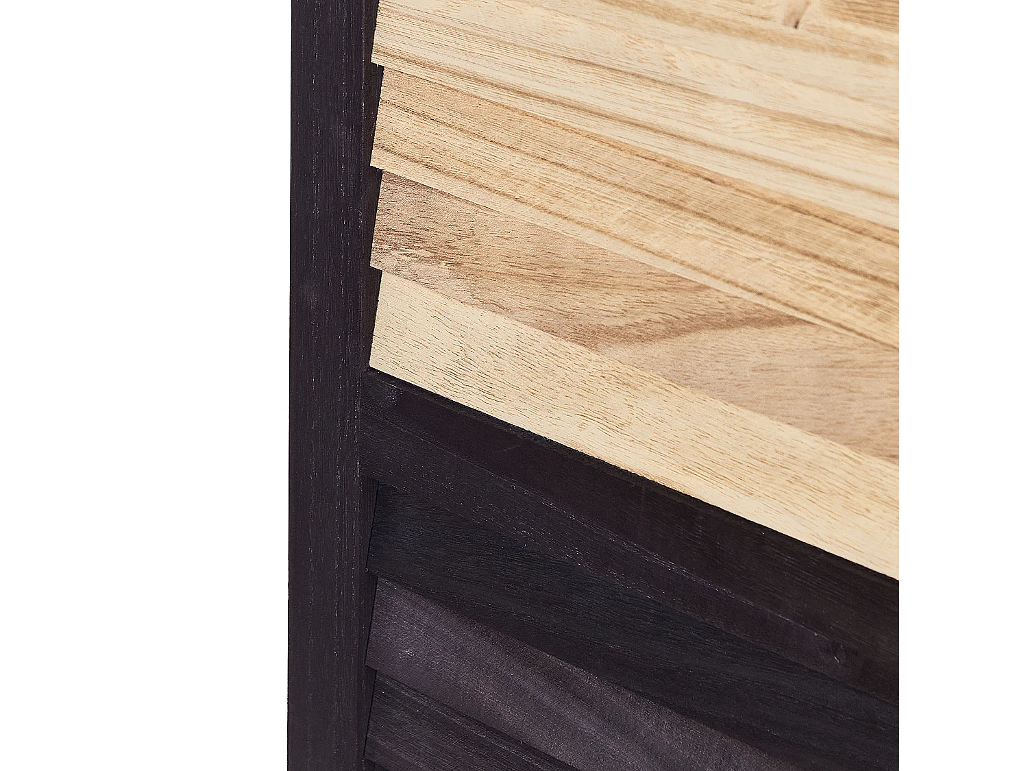 Biombo com 4 painéis BRENNERBAD Castanho/Preto 164 cm 170 cm