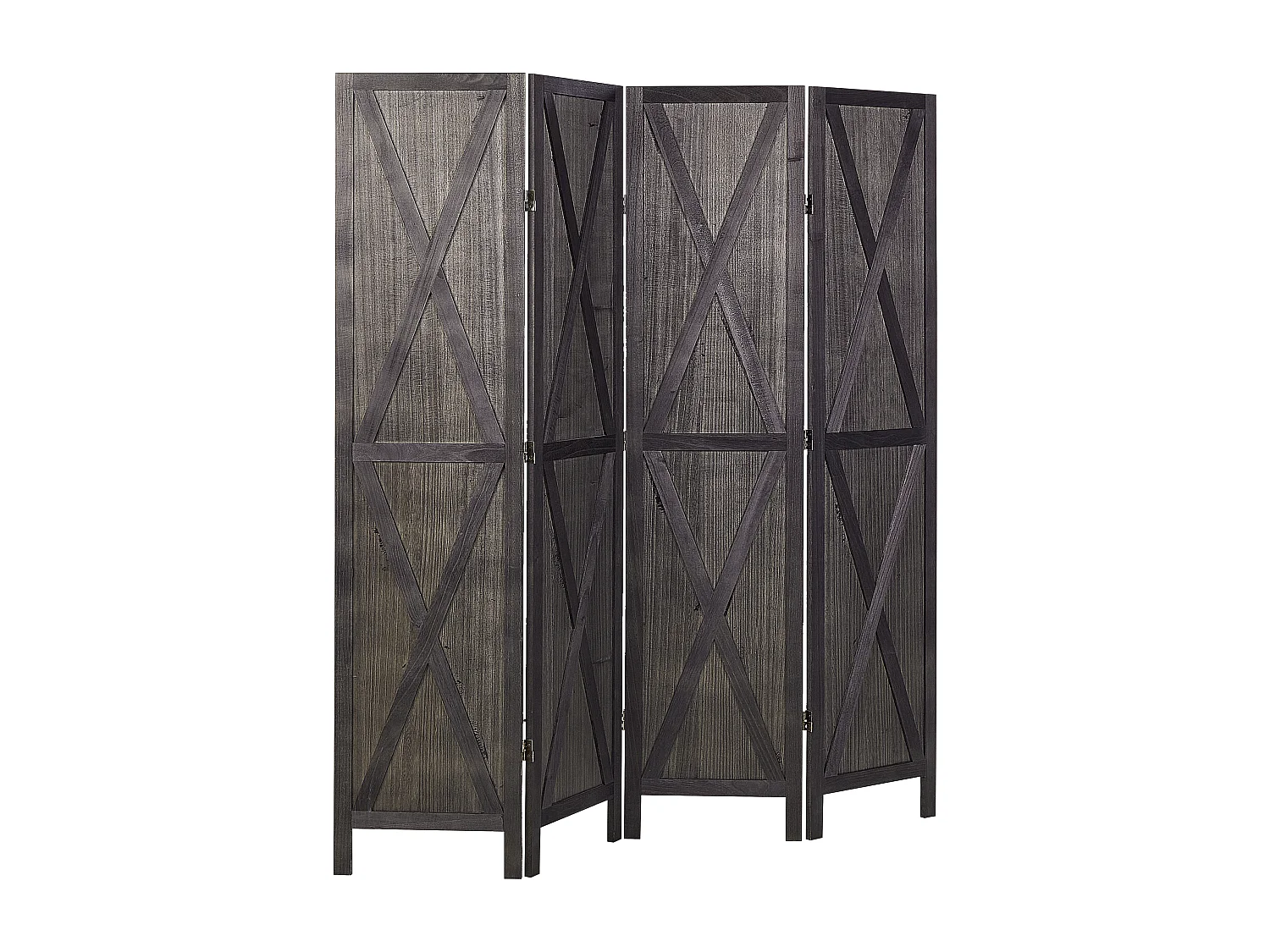 Raumteiler 4-teilig RIDANNA Dunkelbraun 163 cm 170 cm