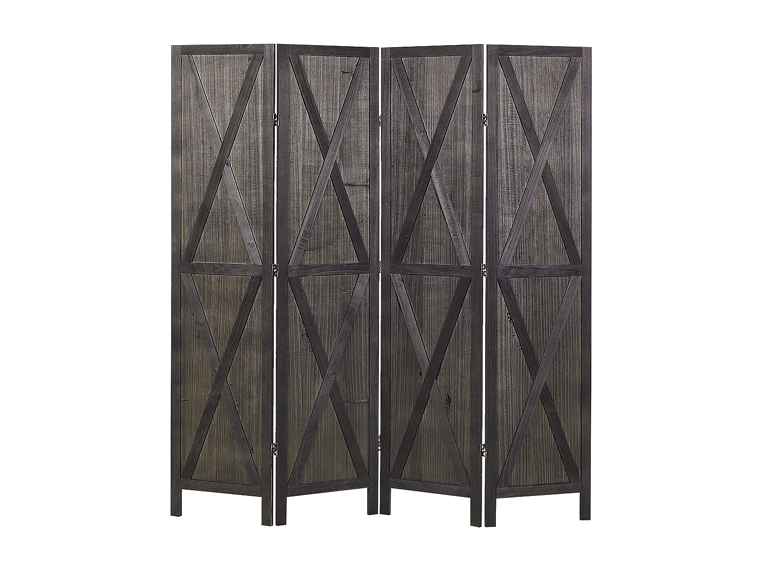 4-panelowy parawan pokojowy RIDANNA Ciemnobrązowy 163 cm 170 cm