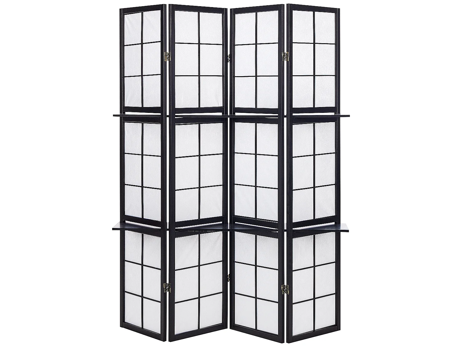 Séparateur de pièce à 4 panneaux GOMAGOI Noir 120 cm 170 cm