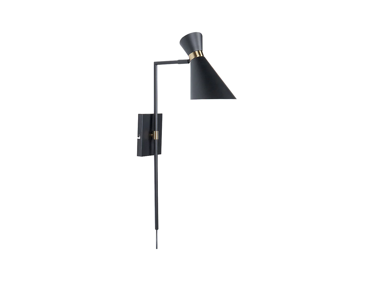 Lampa ścienna MELAWI Regulowana Metal Czarny