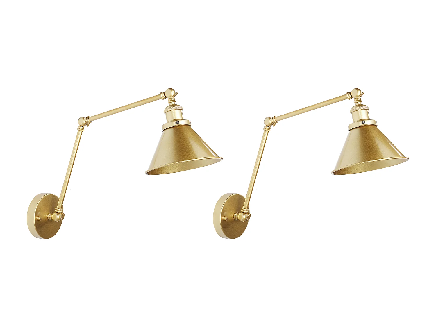 Zestaw 2 lamp ściennych NARVA Regulowana Metal Złoty