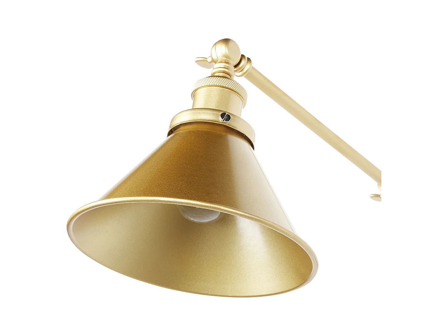 Industrielle Wandlampe runder Schirm verstellbar 2er Set Metall gold Narva