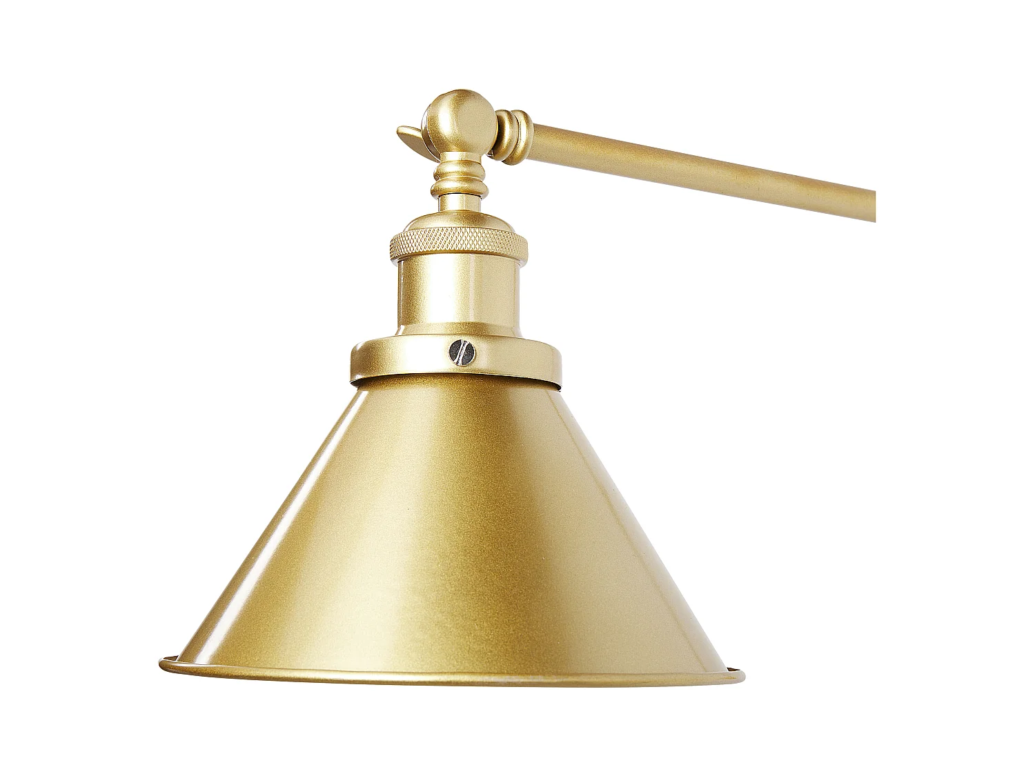 Industrielle Wandlampe runder Schirm verstellbar 2er Set Metall gold Narva