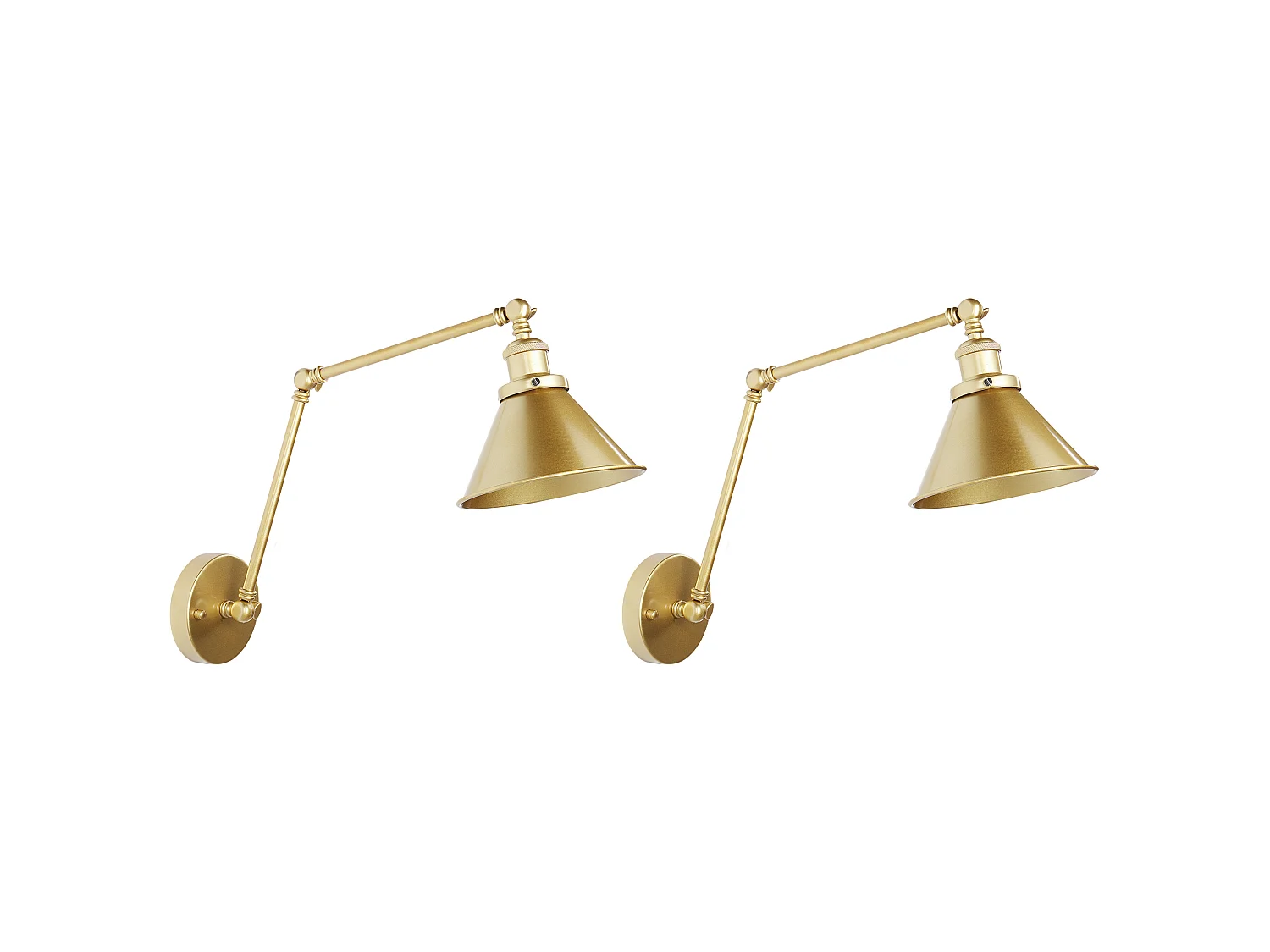 Lot de 2 lampes murales NARVA Réglable Métal Doré