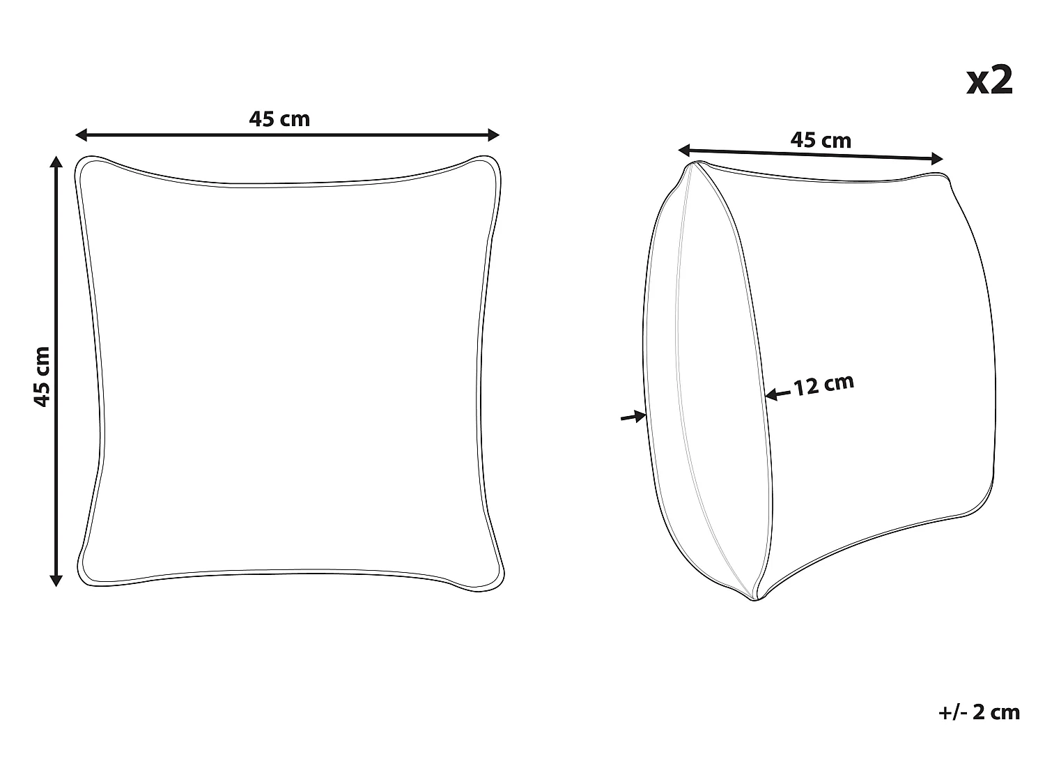 Zestaw 2 poduszek dekoracyjnych ALYSSUM Welur 45 x 45 cm Szary Wzór marokańskiej koniczyny