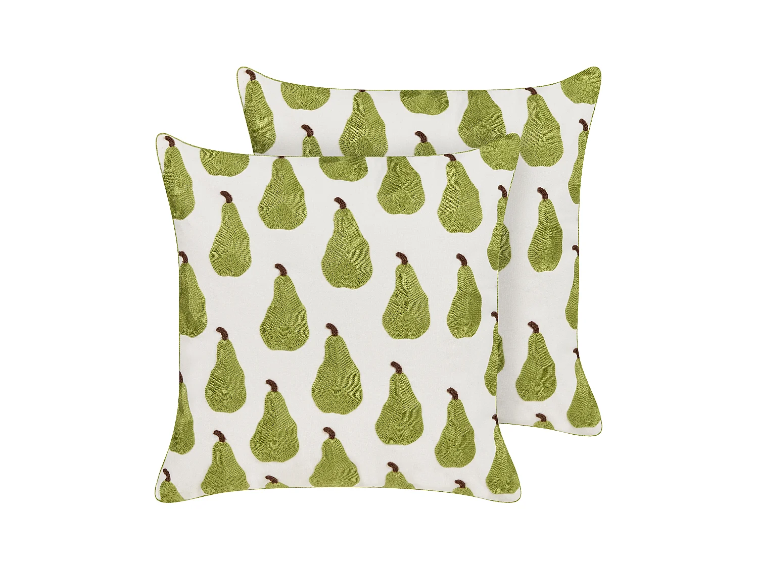 Lot de 2 coussins décoratifs TRACHELIUM 45 x 45 cm Vert Motif de plante
