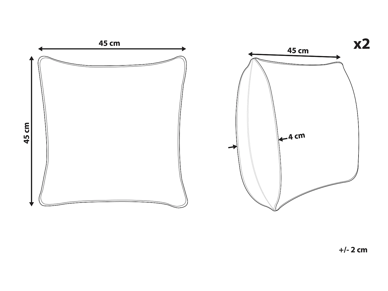 Dekokissen 2er Set ALSTROEMERIA Baumwolle 45 x 45 cm Grün Tiermuster