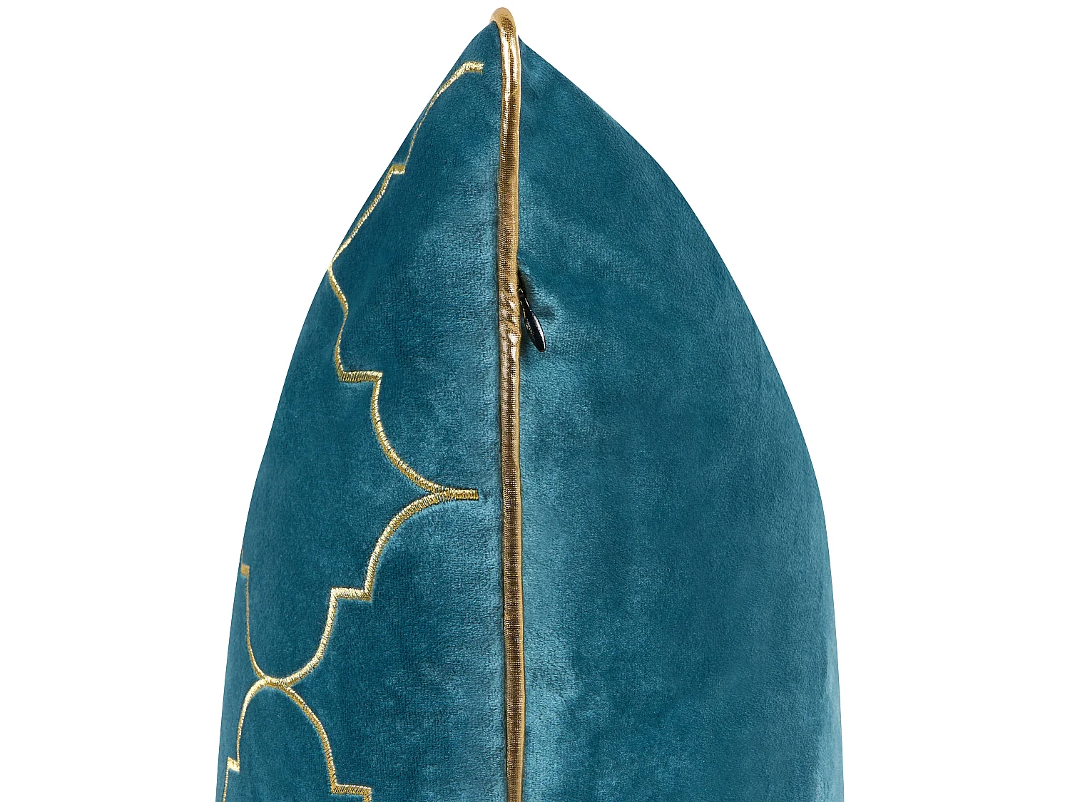 Dekokissen 2er Set ALYSSUM Samtstoff 45 x 45 cm Blau Marokkanisches Muster