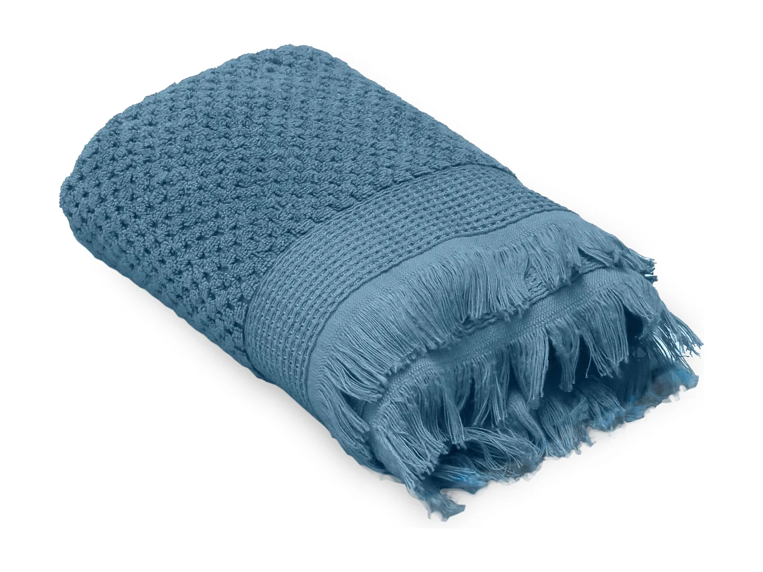 Drap de douche 70x130 cm TETHYS micro-coton bleu Orage