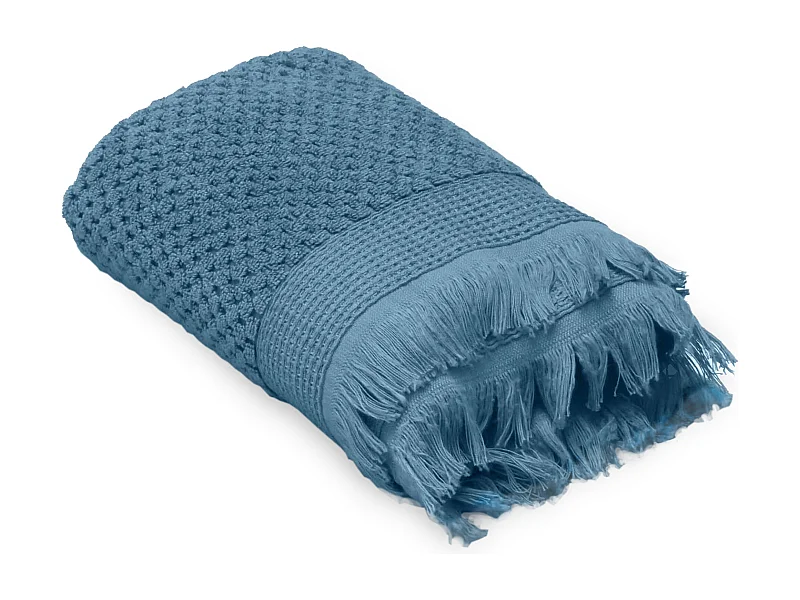 Drap de douche 70x130 cm TETHYS micro-coton bleu Orage