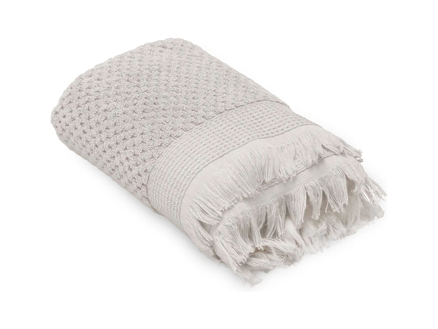 Drap de douche 70x130 cm TETHYS micro-coton blanc Perle