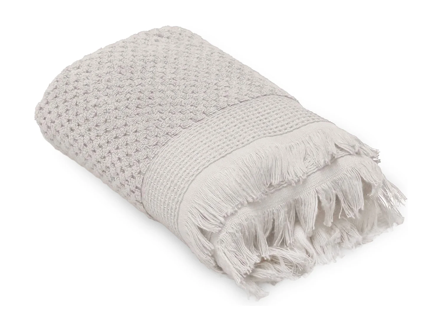 Drap de douche 70x130 cm TETHYS micro-coton blanc Perle