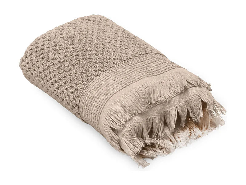 Drap de douche 70x130 cm TETHYS micro-coton beige Chanvre