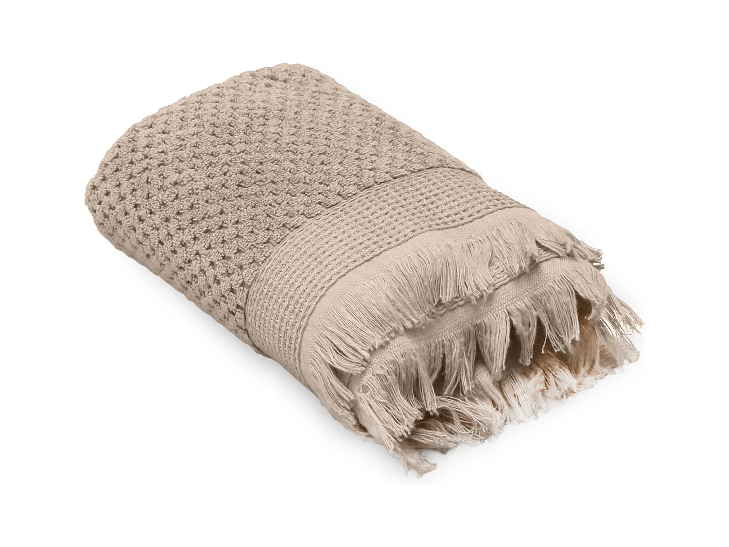 Drap de douche 70x130 cm TETHYS micro-coton beige Chanvre