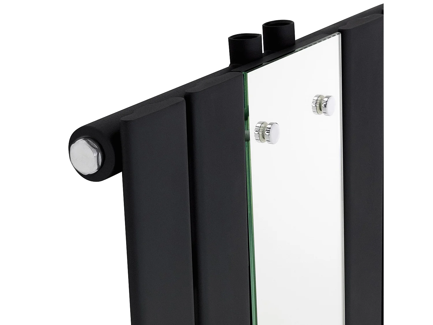 Radiador Espejo Diseño Negro Radiador Toallero Radiador Calefactor 450x1200 mm