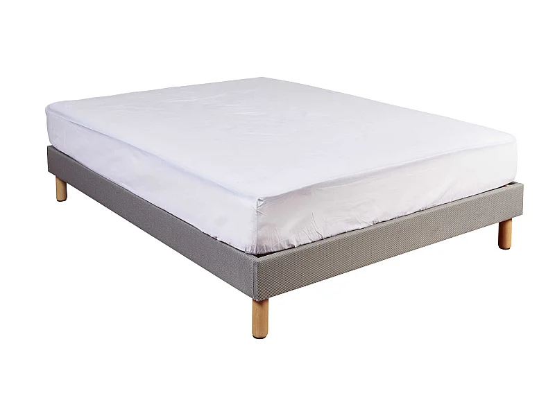 Drap Housse 100% coton Blanc - Bonnet 27 cm 80x190