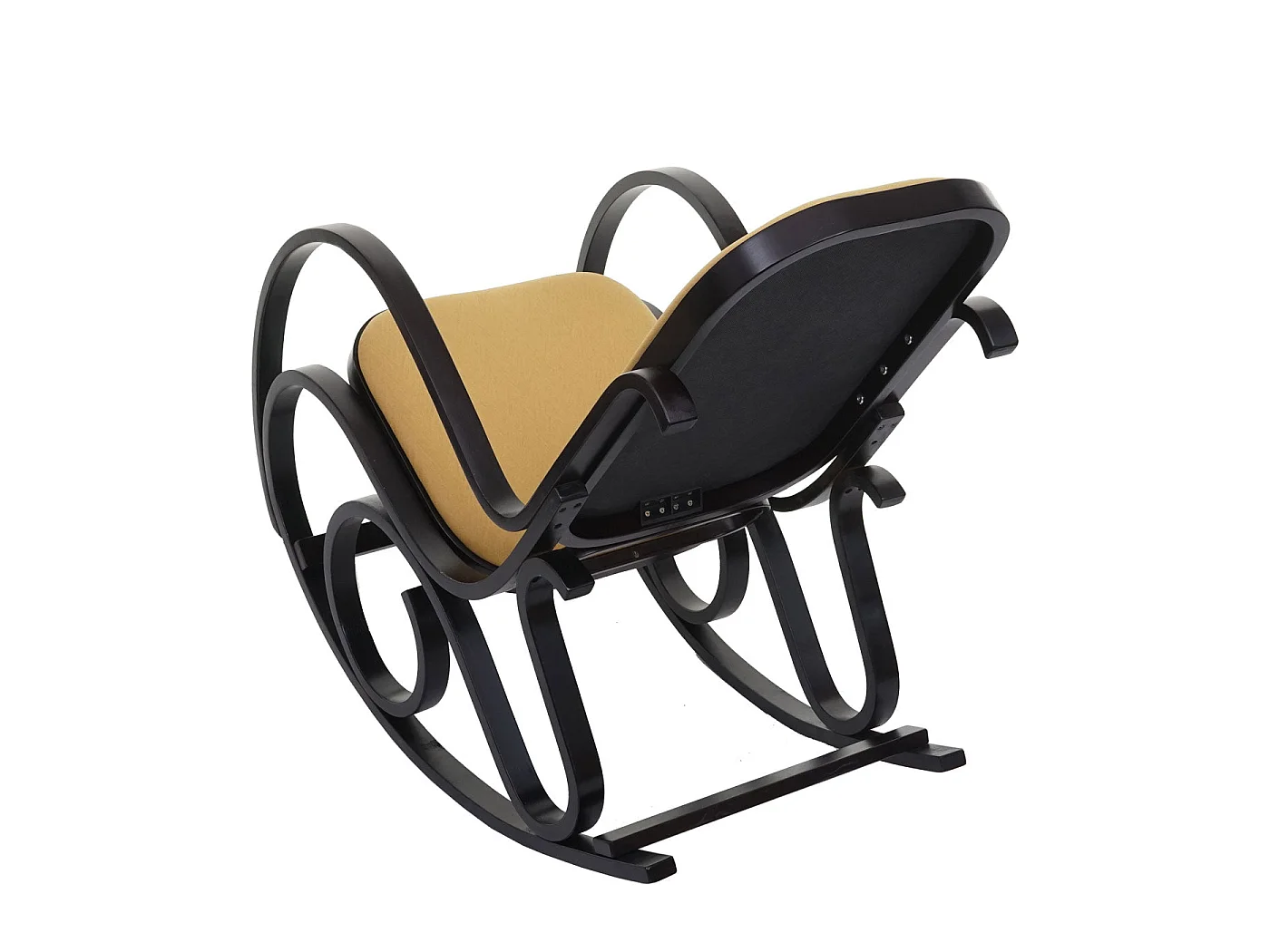 Fauteuil à bascule rocking bois marron 55 x 90 x 90 cm FAB04030